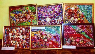 коллаж, картины, выставка, ракушки, Галина Трубчанинова collaj 1